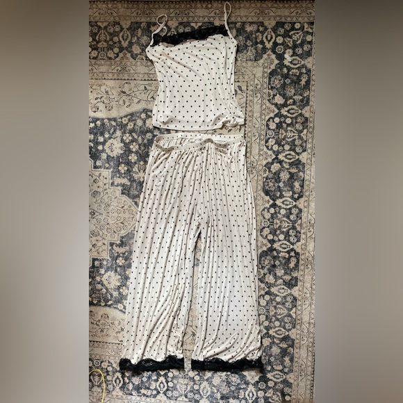 Aerie Real Soft Rib Polka Dot Pajama Set - Picture 3 of 8